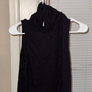 Black turtle neck tank top
